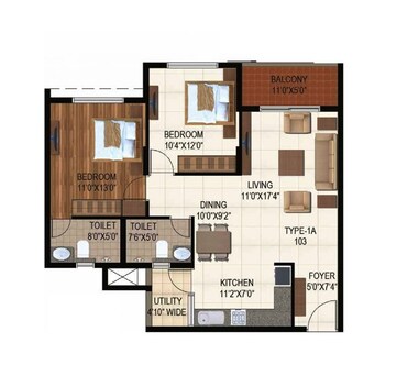  2 BHK Apartment at Ajmera Stone Park, Electronic City Phase I – for Sale