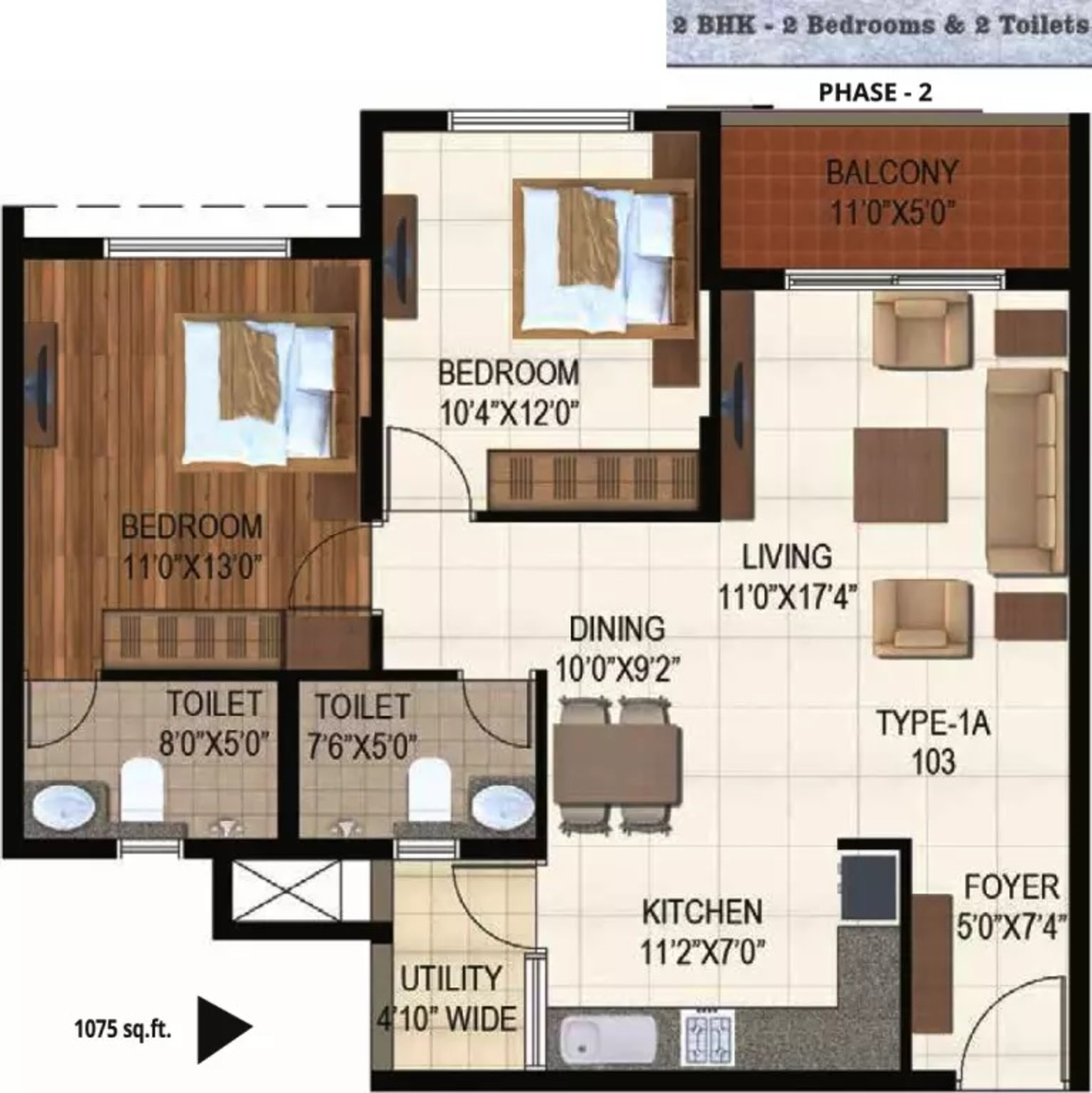 ajmera stone park apartment 2bhk 1075sqft 91