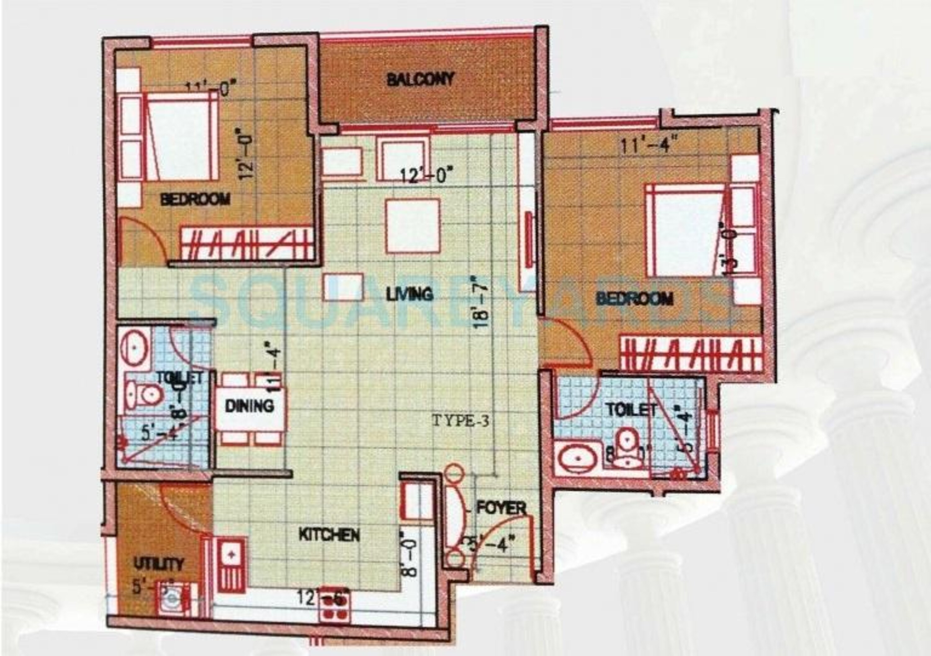 ajmera stone park apartment 2bhk 1140sqft1