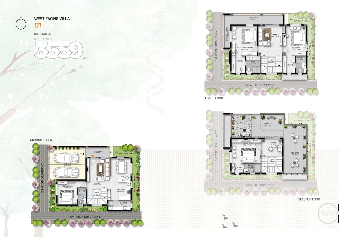 4 BHK 3559 Sq. Ft. Villa in Allure Avani