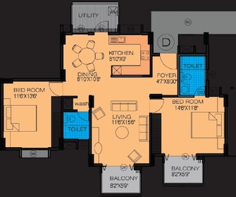 2 BHK Apartment For Resale in Alpine Pyramid Sahakara Nagar Bangalore  7848903