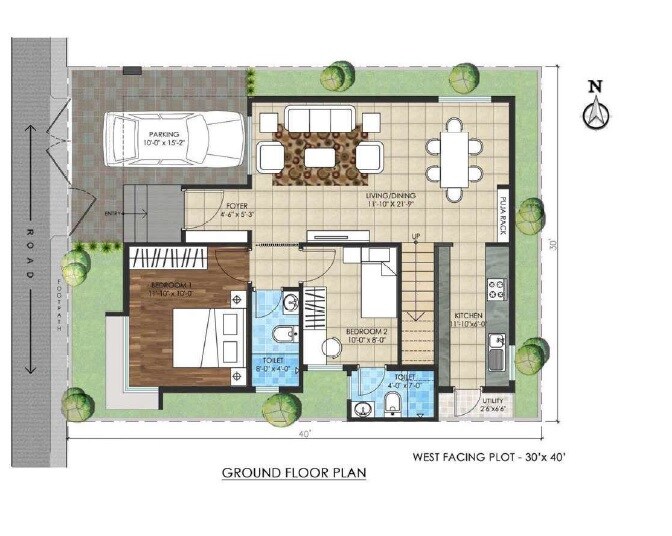 2 BHK 890 Sq. Ft. Villa