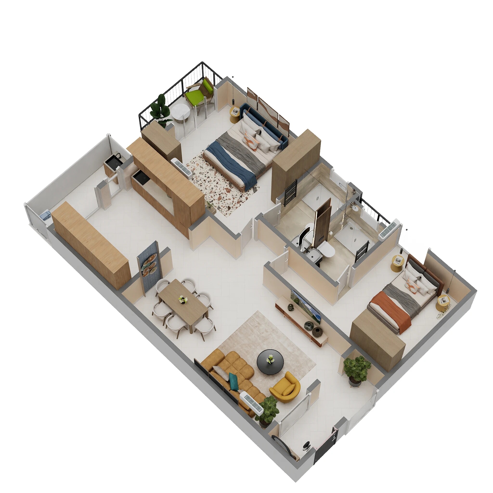 2 BHK 1292 Sq. Ft. Apartment