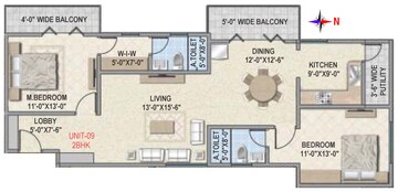  2 BHK Apartment at Amigo Estella, Thanisandra Main Road – for Sale