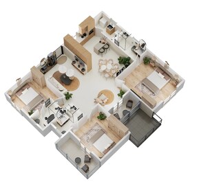 3 BHK 1791 Sq. Ft. Apartment in Amogaya Adorit