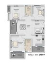 Ankuraa Lotus 3 BHK Layout