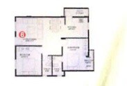 Floor plan of 2 BHK 1210 Sq. Ft. Apartment in AR Sanjeeve Royale, Bangalore