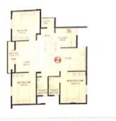 Floor plan of 3 BHK 1420 Sq. Ft. Apartment in AR Sanjeeve Royale, Bangalore