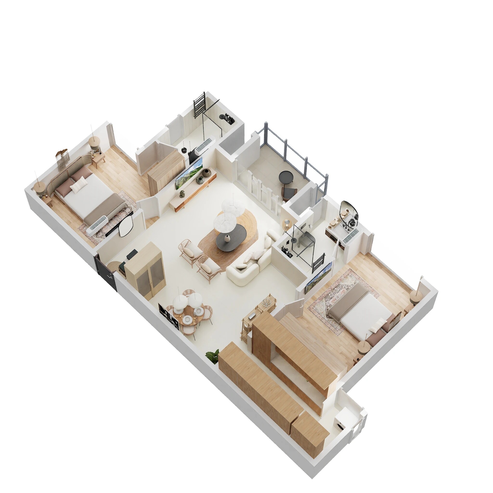 2 BHK 1241 Sq. Ft. Apartment