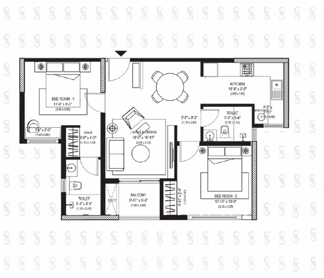 2 BHK 951 Sq. Ft. Apartment in Aratt Alchemy One