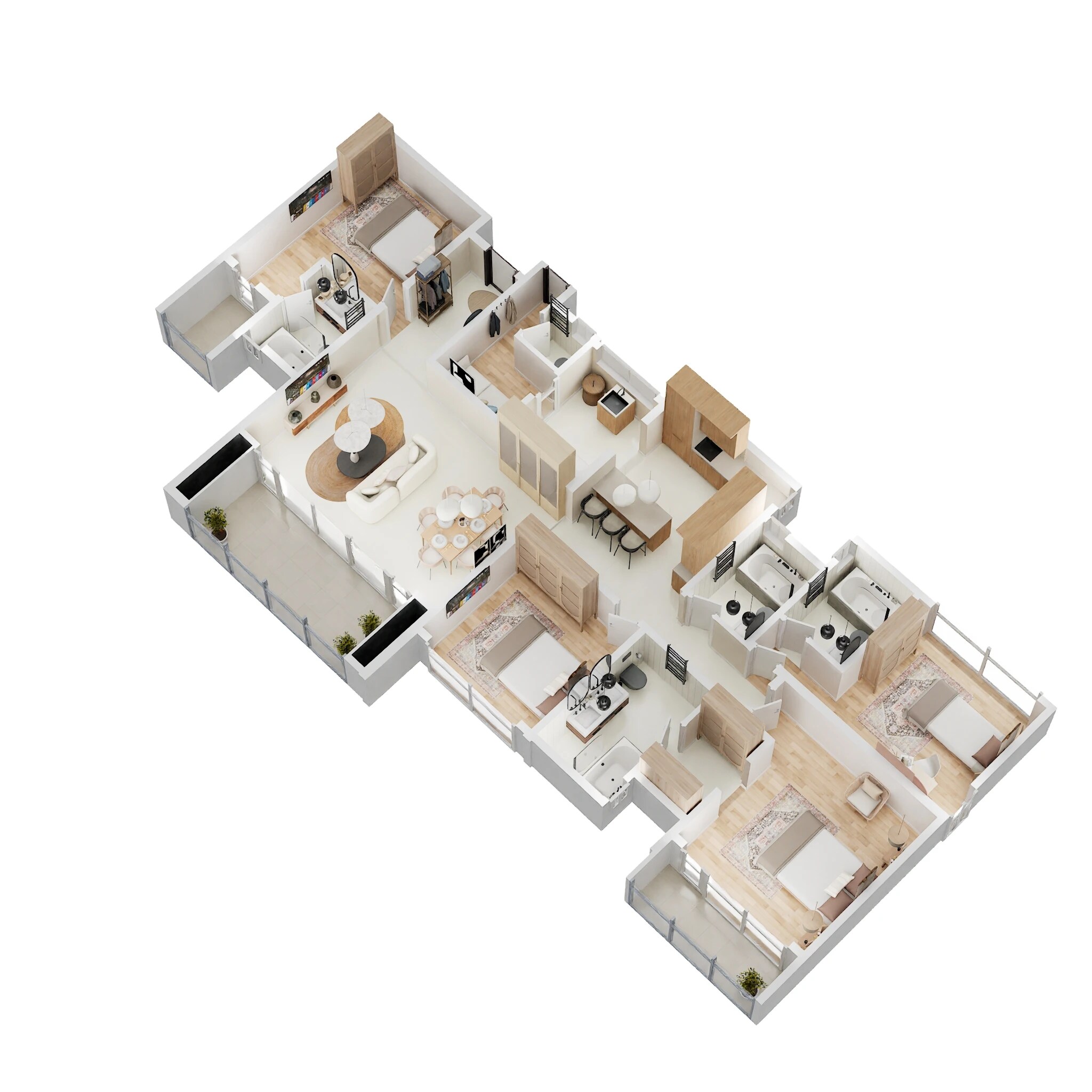 Floor plan of 4 BHK 2531 Sq. Ft. Apartment in Aratt Ayatana Residences, Bangalore