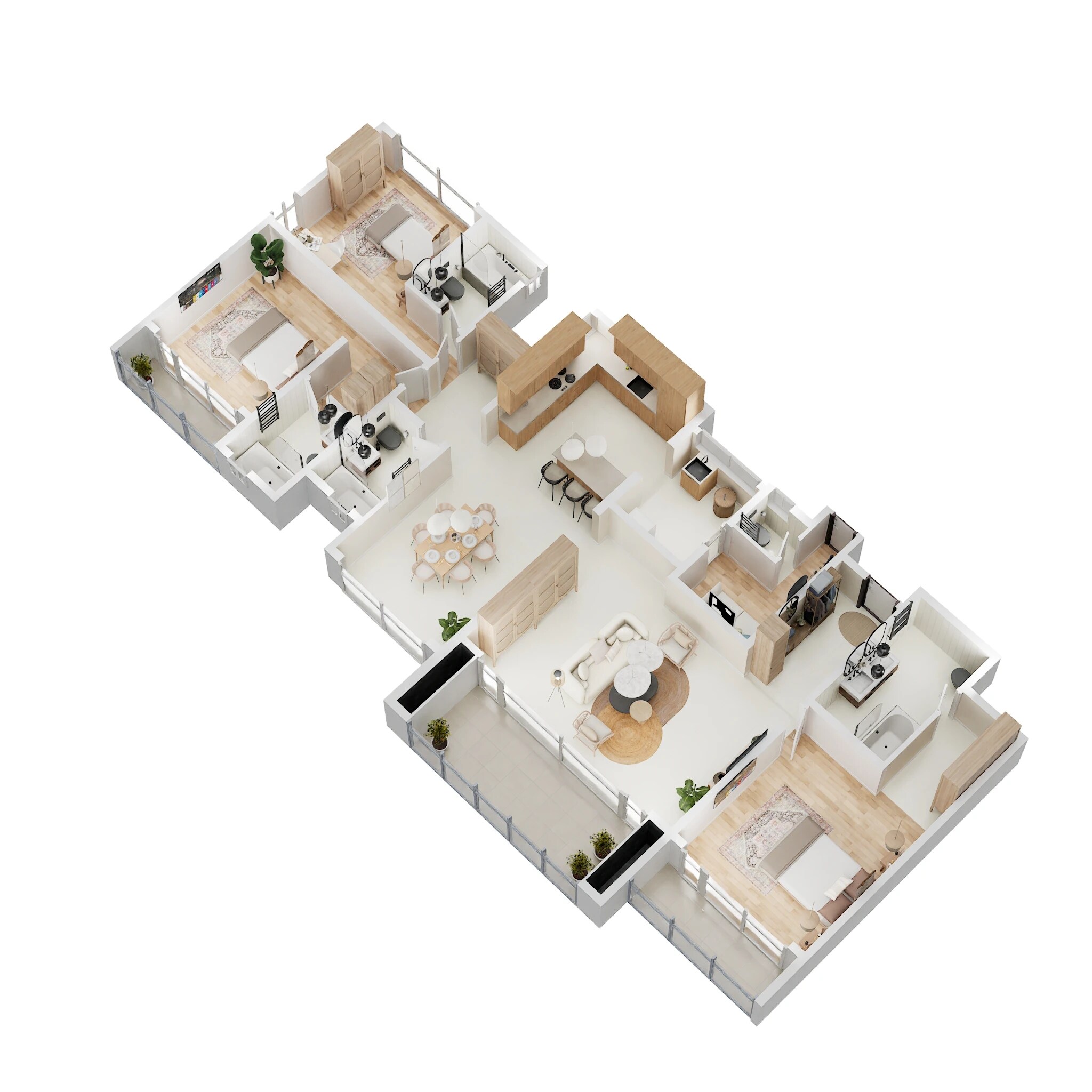Floor plan of 4 BHK 2561 Sq. Ft. Apartment in Aratt Ayatana Residences, Bangalore