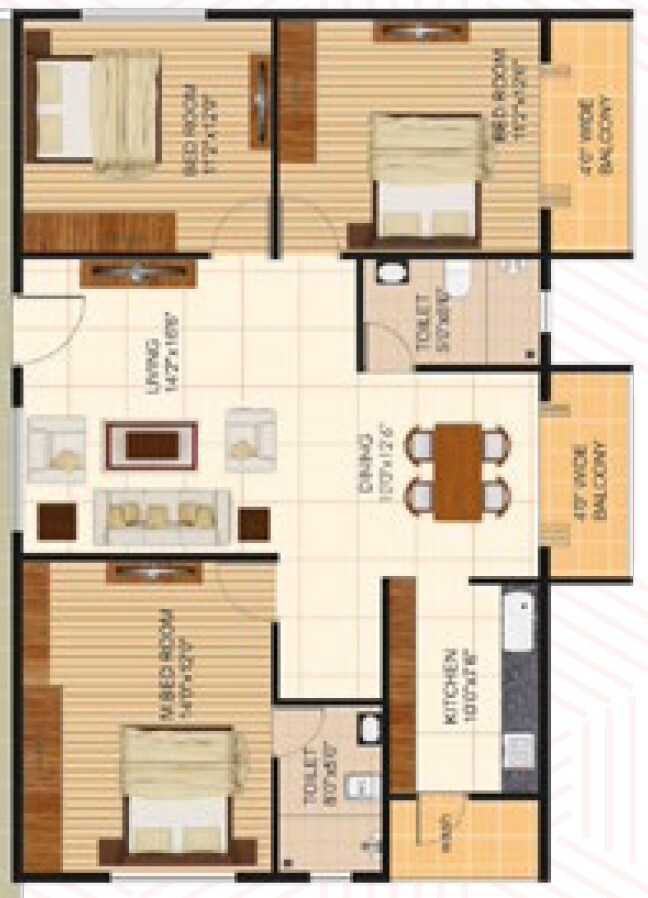 3 BHK 1806 Sq. Ft. Apartment