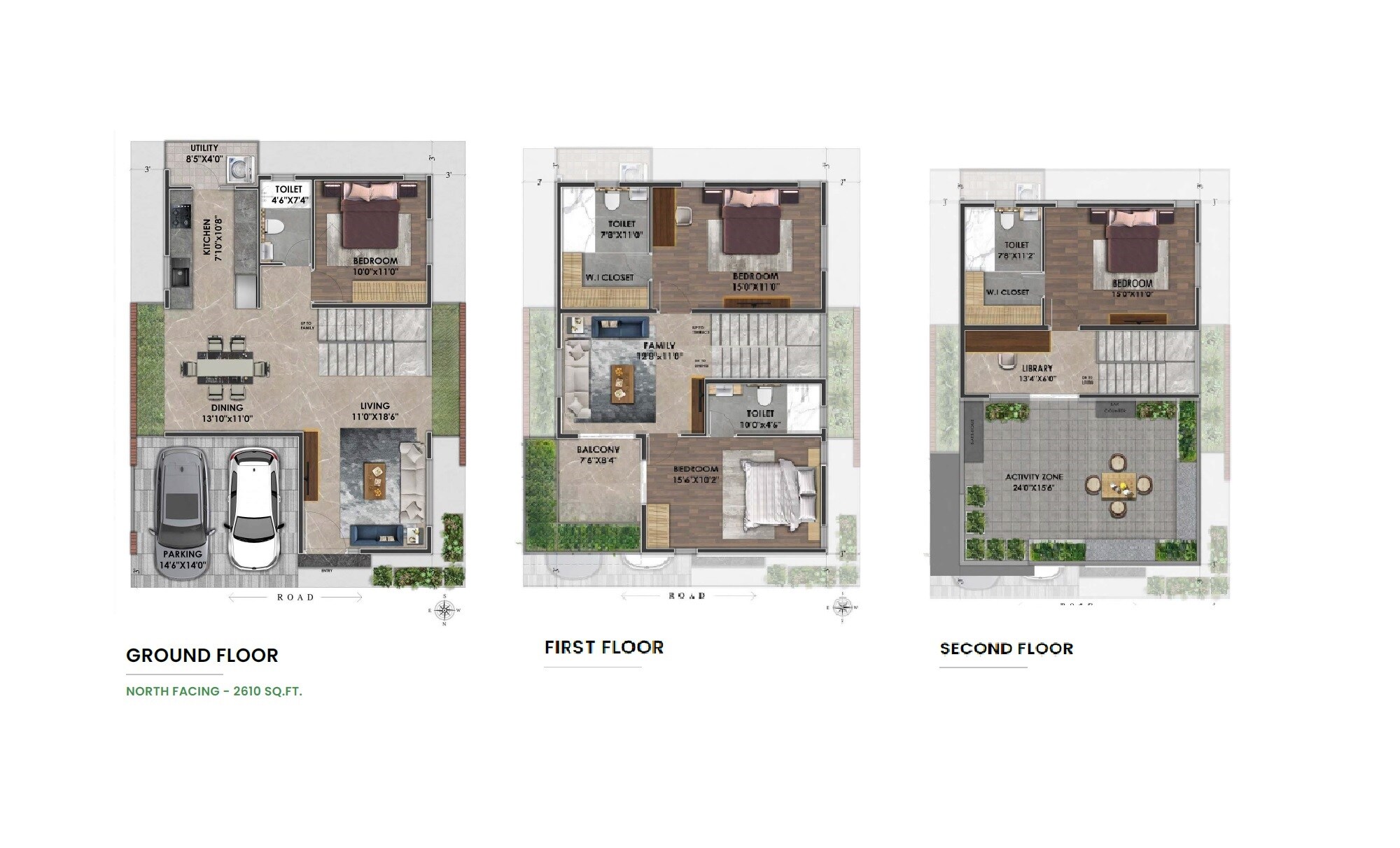 4 BHK 2610 Sq. Ft. Villa