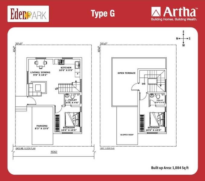 2 BHK 1084 Sq. Ft. Villa