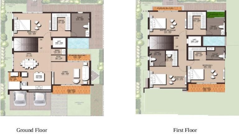 Floor plan of 4 BHK 4780 Sq. Ft. Villa in Artha Satori Platinum, Bangalore