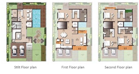 Floor plan of 4 BHK 4832 Sq. Ft. Apartment in Artha Zen, Bangalore