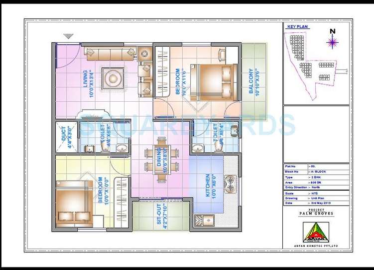 aryan hometec palm groves apartment 2bhk 806sqft1