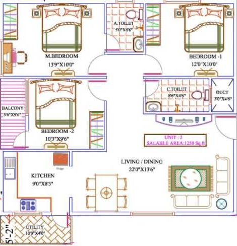 asrithas ultima apartment 3bhk 1250sqft31