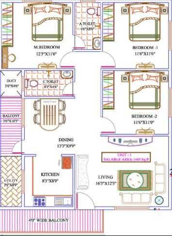 asrithas ultima apartment 3bhk 1465sqft41