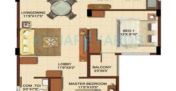 asset builders aura apartment 2bhk 1066sqft1