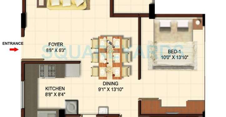 asset builders aura apartment 2bhk 1197sqft1