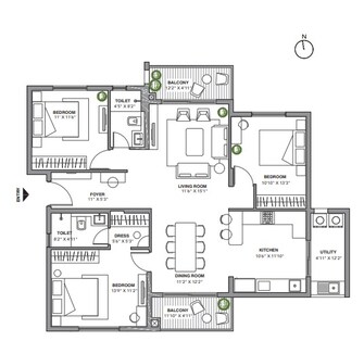 3 BHK Apartment For Resale in Assetz 22 And Crest Yeshwanthpur Bangalore  6500107