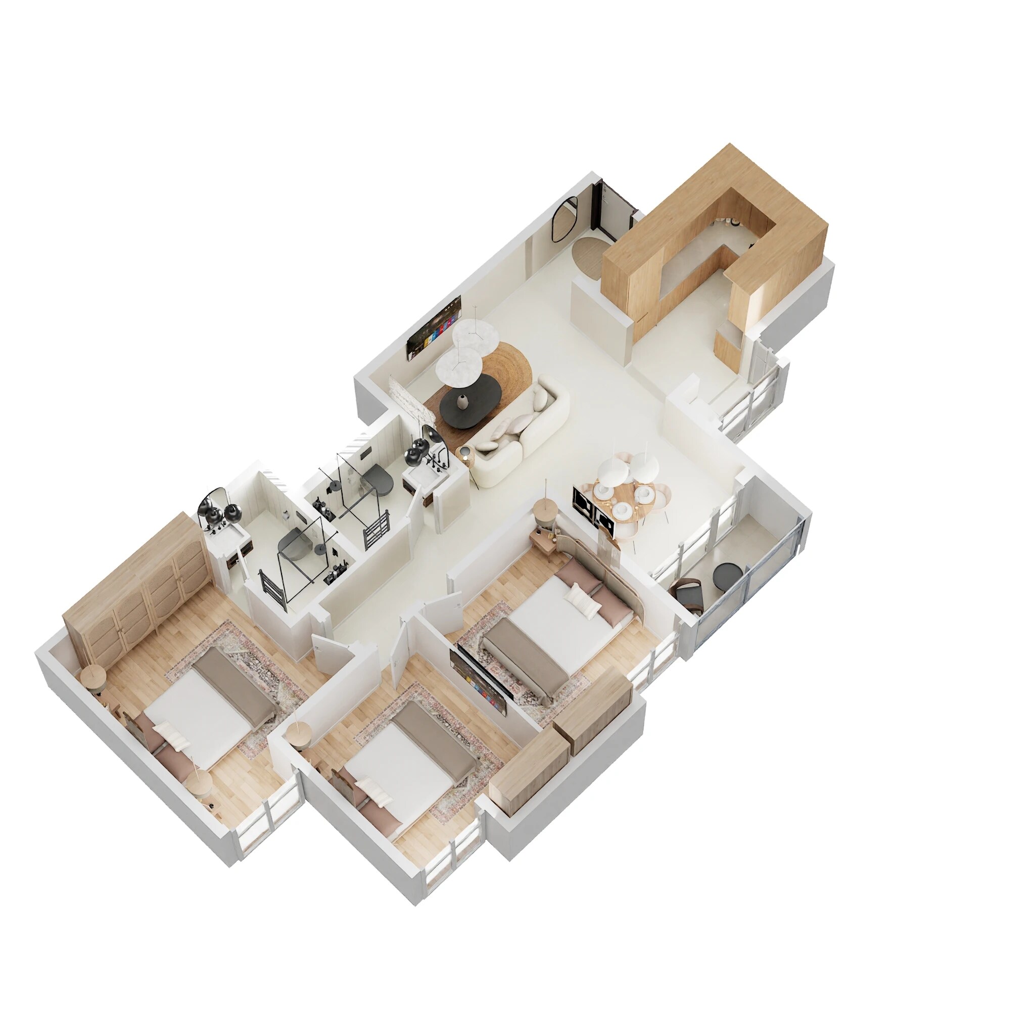 3 BHK 1191 Sq. Ft. Apartment