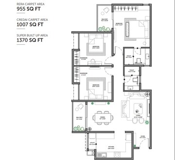  3 BHK Apartment at Assetz 63 Degree East, Off Sarjapur Road – for Sale