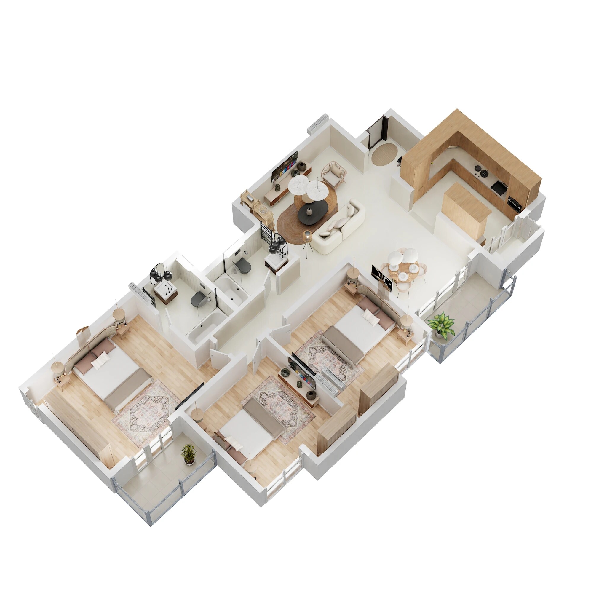 3 BHK 1396 Sq. Ft. Apartment