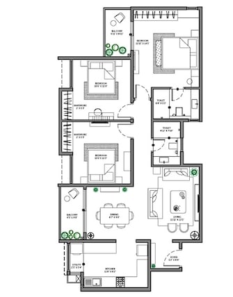 3 BHK Apartment For Rent in Assetz 63 Degree East Tower B Off Sarjapur Road Bangalore  7987772