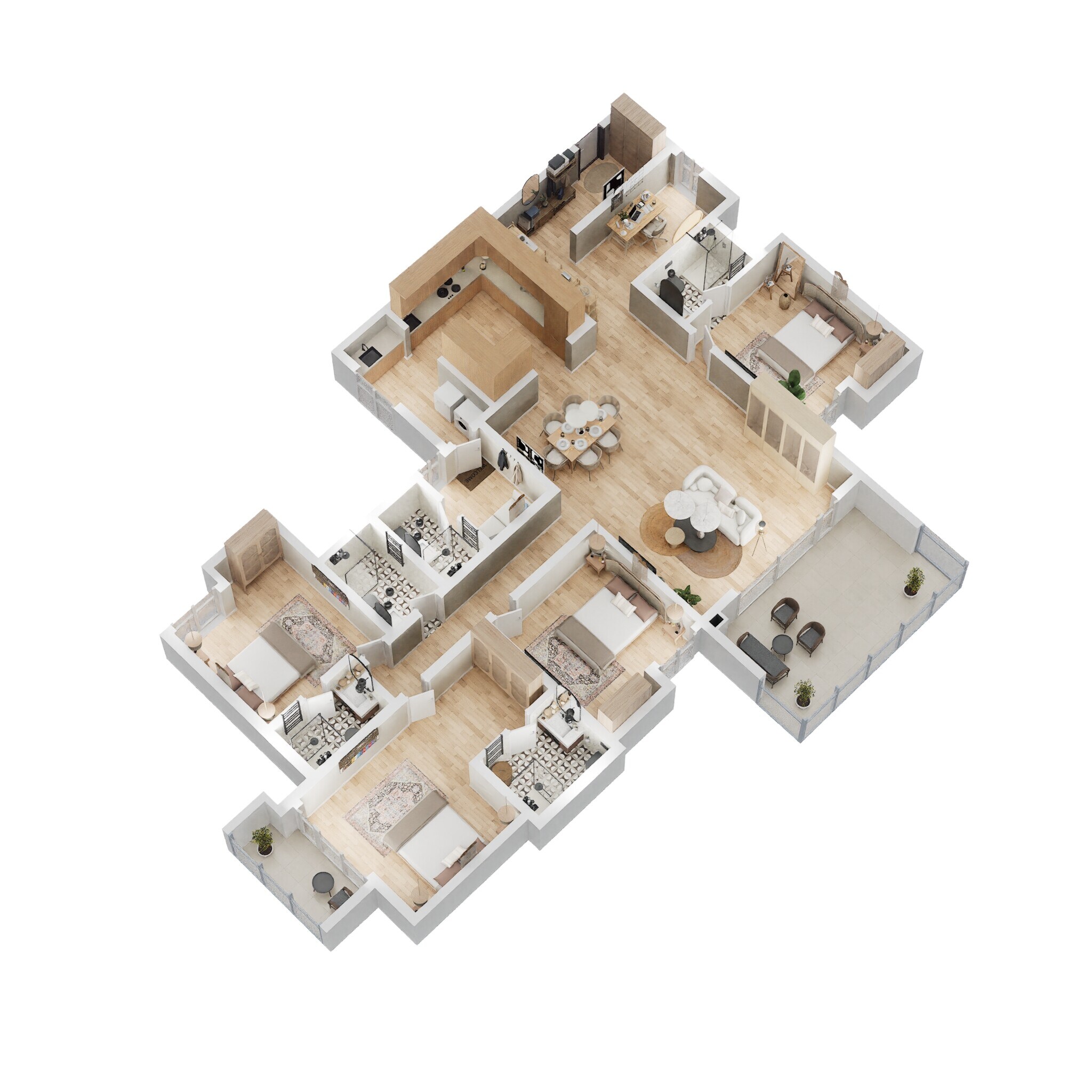 4 BHK 3044 Sq. Ft. Apartment