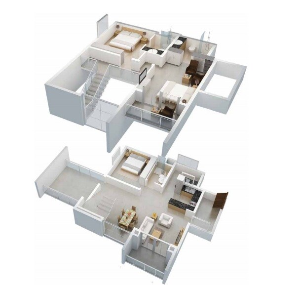 Floor plan of 3 BHK 2450 Sq. Ft. Apartment in Assetz Homes East Point, Bangalore