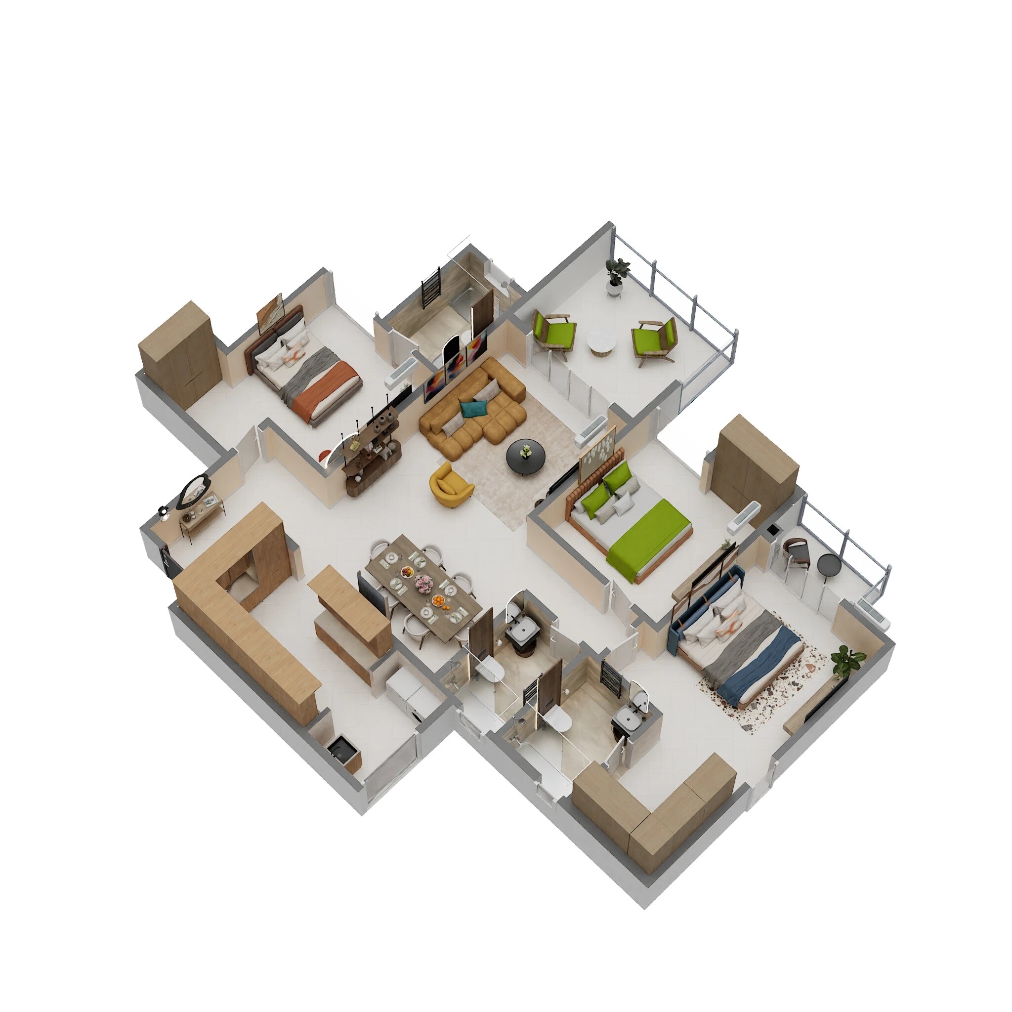 3 BHK 1853 Sq. Ft. Apartment