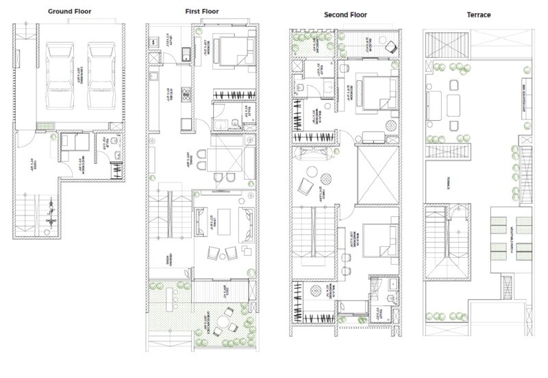 Floor plan of 3 BHK 2687 Sq. Ft. Villa in Assetz Leaves And Lives, Bangalore