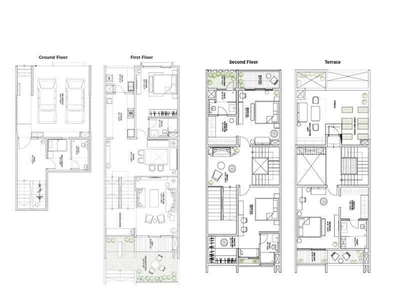 Floor plan of 4 BHK 2829 Sq. Ft. Villa in Assetz Leaves And Lives, Bangalore