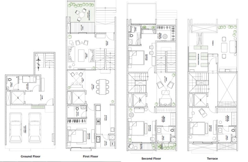 Floor plan of 4 BHK 2931 Sq. Ft. Villa in Assetz Leaves And Lives, Bangalore