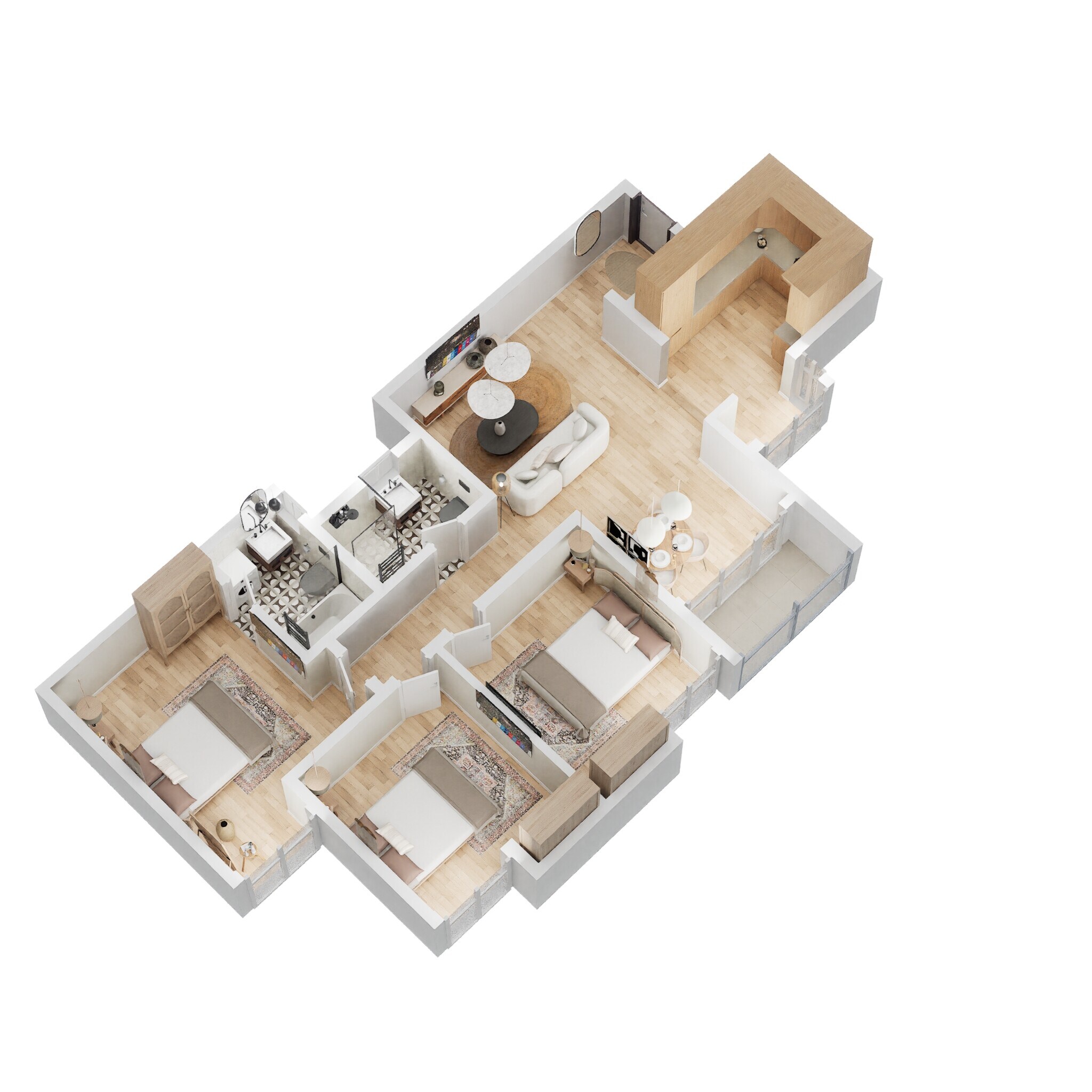 3 BHK 1191 Sq. Ft. Apartment