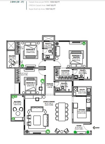  3 BHK Apartment at Assetz Marq, Whitefield – for Sale