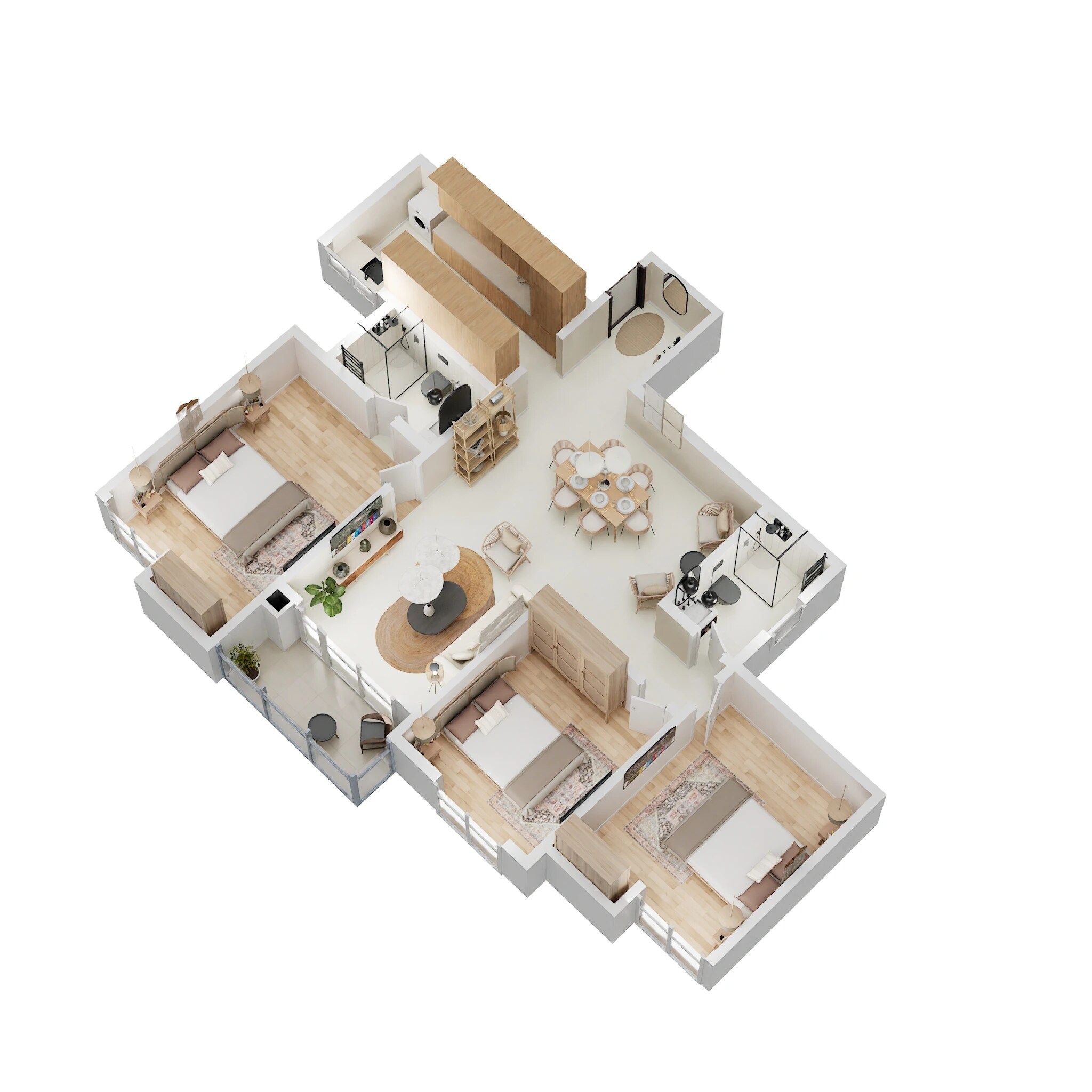 3 BHK 1408 Sq. Ft. Apartment