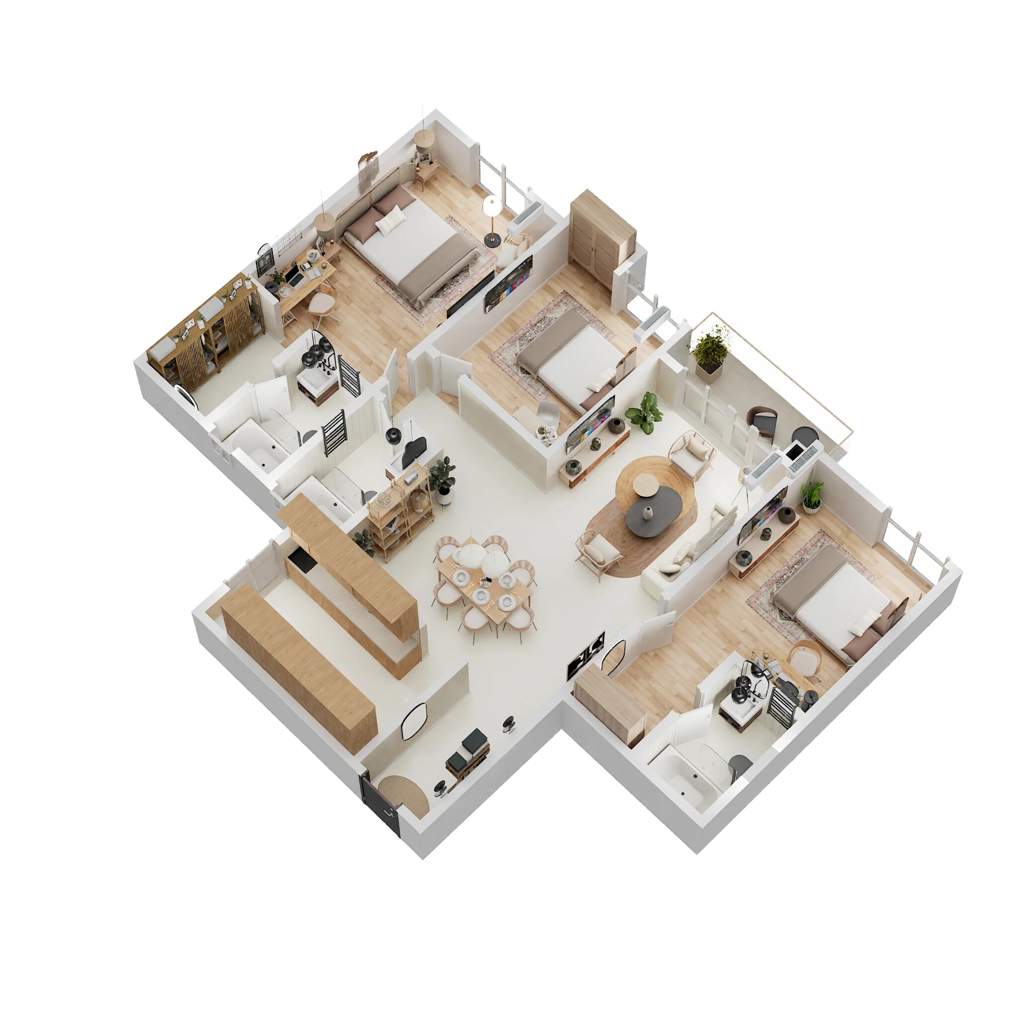 3 BHK 1588 Sq. Ft. Apartment