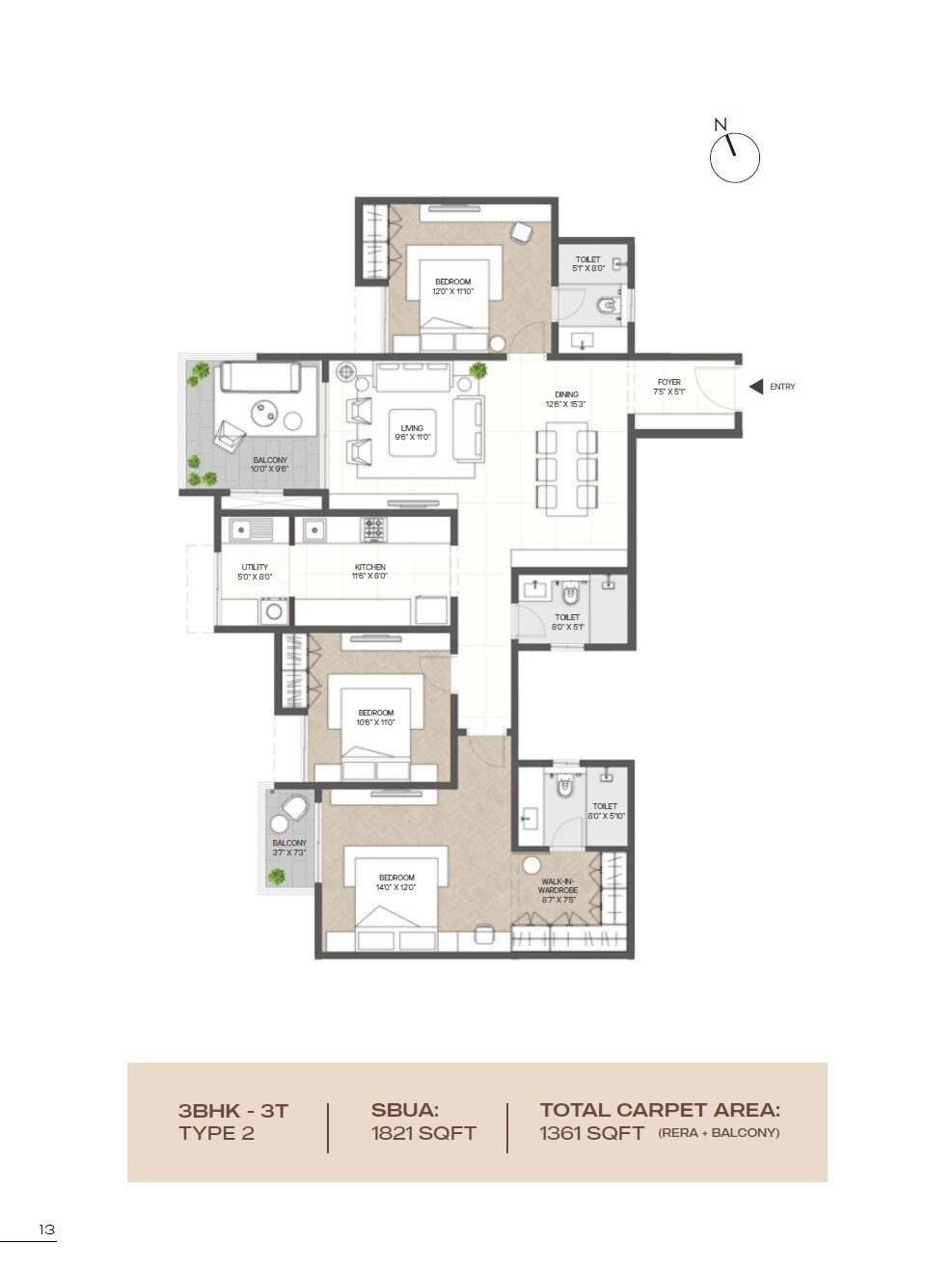  3 BHK Apartment at Assetz Ren And Rei, Gattahalli Road – for Sale