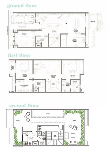 Floor plan of 3 BHK 2391 Sq. Ft. Villa in Assetz Soul And Soil Phase 2A, Bangalore