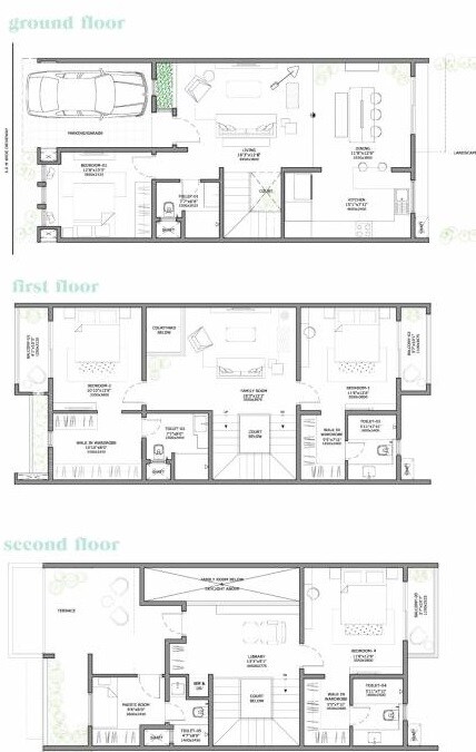 Floor plan of 4 BHK 2993 Sq. Ft. Villa in Assetz Soul And Soil Phase 2A, Bangalore
