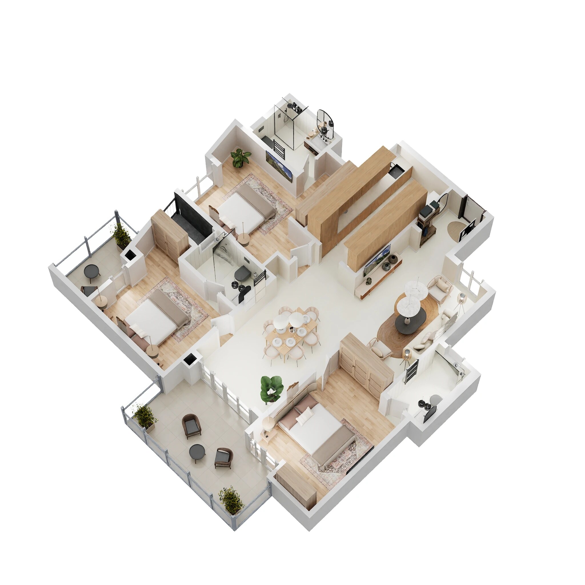 3 BHK 1630 Sq. Ft. Apartment