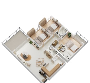 3 BHK 2159 Sq. Ft. Apartment in Assetz Zen And Sato