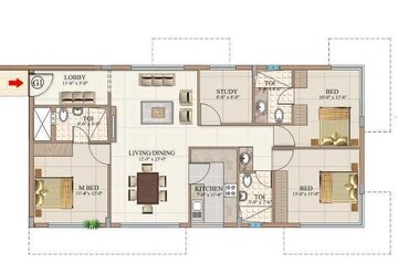  3 BHK Apartment at Aswan The Marquis, Whitefield Road – for Sale