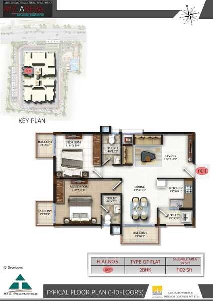 2 BHK 1102 Sq. Ft. Apartment