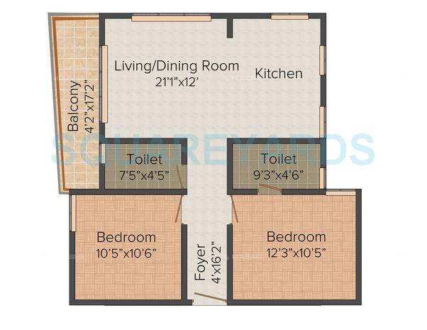 atz areva apartment 2bhk 1270sqft1