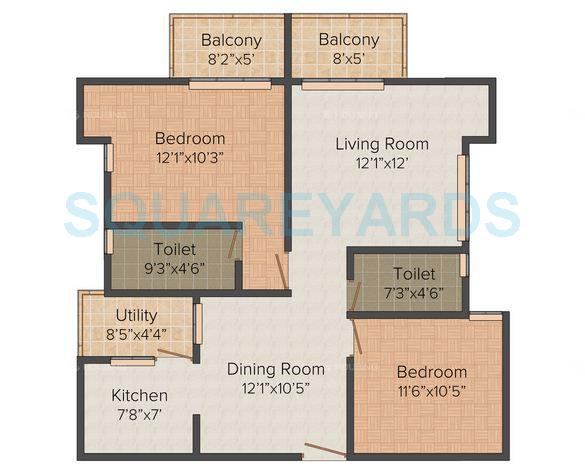 atz areva apartment 2bhk 1300sqft1